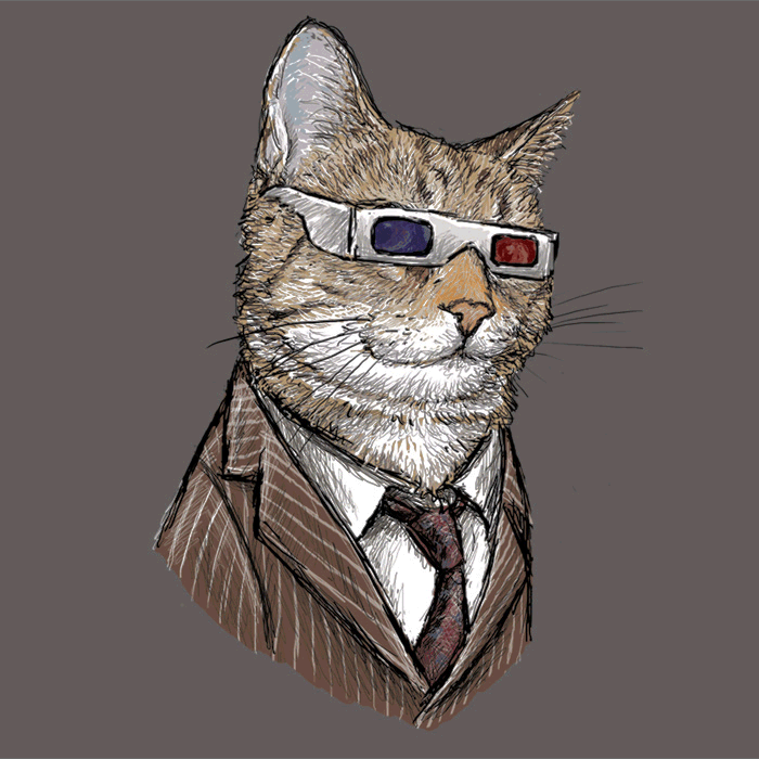 Рисунок кота аватарка