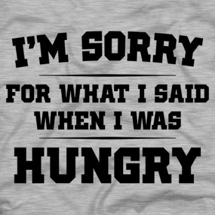 I’m Sorry For What I Said When I Was Hungry
