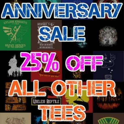 25% off all other tees