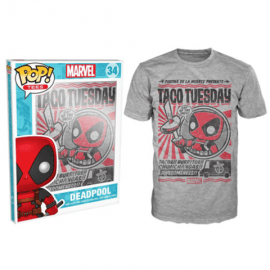 Pre-Sale Item Ships End of January – Funko POP! Tee – Marvel Deadpool Taco Tuesday