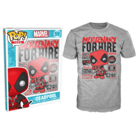 Pre-Sale Item Ships End of January – Funko POP! Tee – Marvel Deadpool for Hire