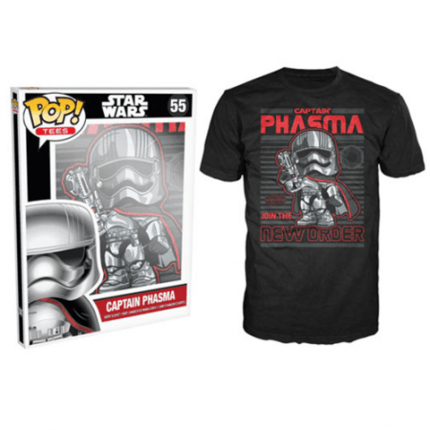 Pre-Sale Item Ships End of January – Funko POP! Tee – Star Wars Captain Phasma Poster