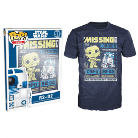Pre-Sale Item Ships End of January – Funko POP! Tee – Star Wars C3PO R2D2 Poster