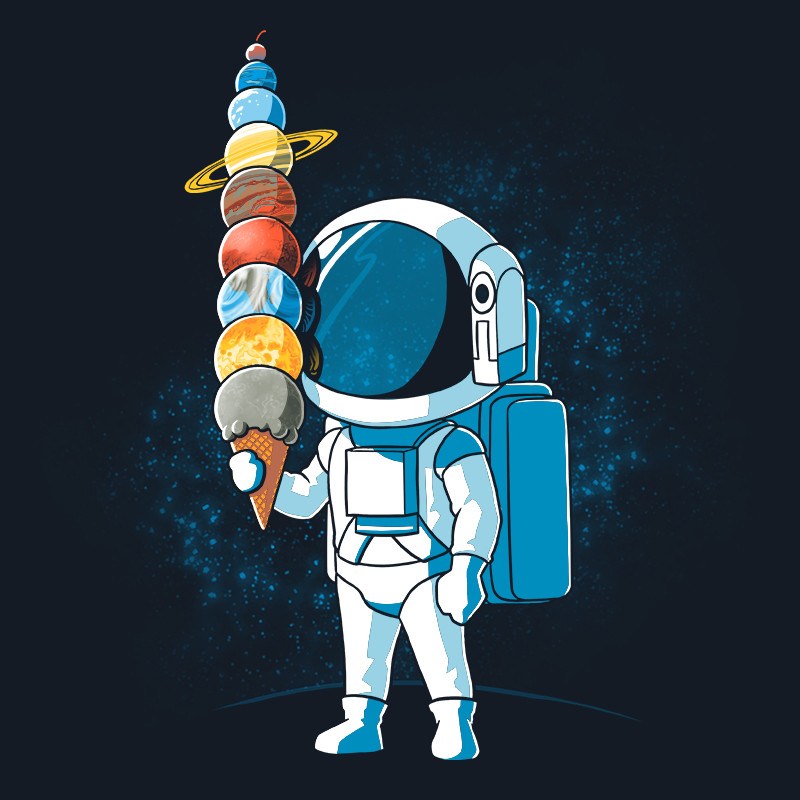Astronaut Ice Cream shirt from Tee Turtle Daily Shirts