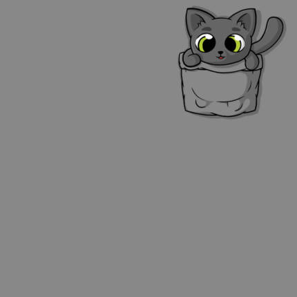 Cute Black Pocket Cat