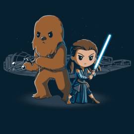 Rey and Chewie