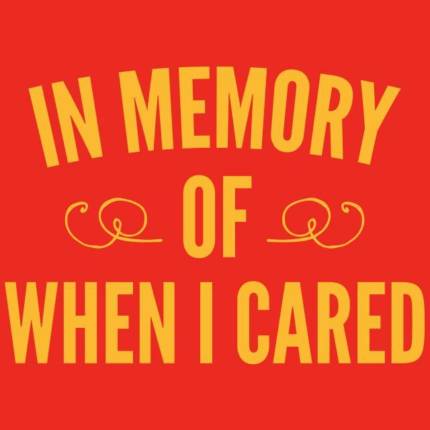 In Memory of When I Cared T-Shirt