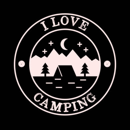 Distressed Vintage I love camping
