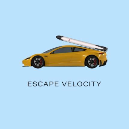 Space Roadster "Escape Velocity" (Yellow w/ Dark text)