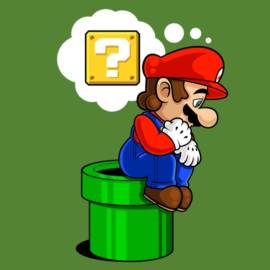 The thinking Mario