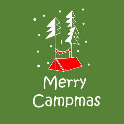Merry Campmas T-Shirt Christmas Holiday Party Camping Camper Gift Tshirt