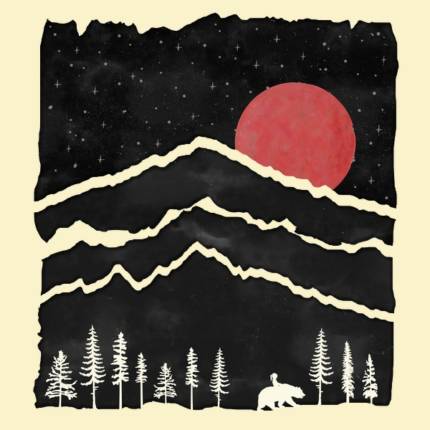 Black Mountains and Red Moon