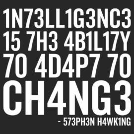 Intelligence Stephen Hawking Mens T-Shirt