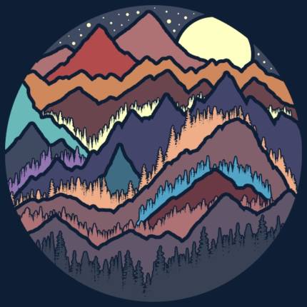 Mountains Colors Lines