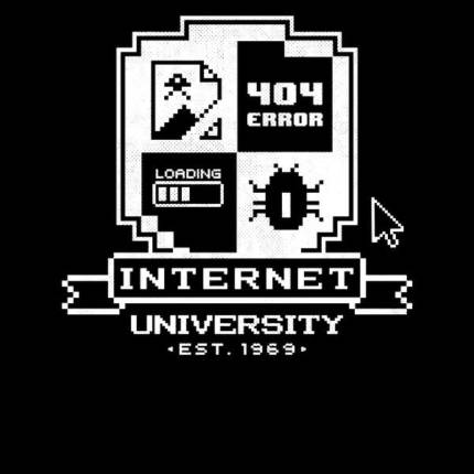Internet University establisher 1969 8-bit arcade gift idea