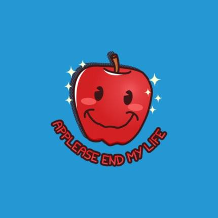 Cute Apple Pun Sad Fruit Depressing Punny Existential Anxiety
