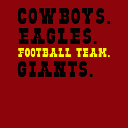 Cowboys. eagles. football team. giants. Washington Football Team shirt