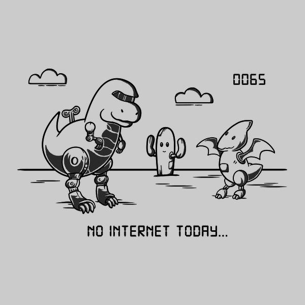 No internet dinosaur game