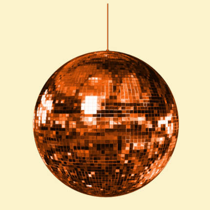 Dazzling Orange Disco Ball
