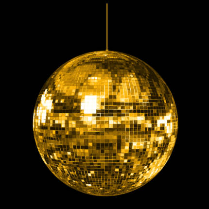 Gold Yellow Disco Ball