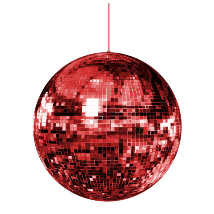 Red Mirrored Disco Ball