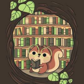 Squirrel Cozy Library