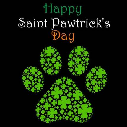 Happy Saint Pawtrick’s Day Pawprint
