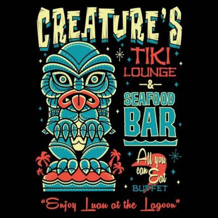 Black Lagoon Creepy Cute Creature Tiki Lounge – Hawaii Vacation Surf Monster