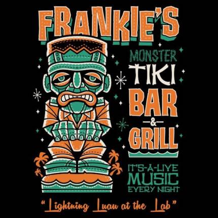 Frankenstein Creepy Cute Tiki Lounge – Hawaii Vacation Surf Monster