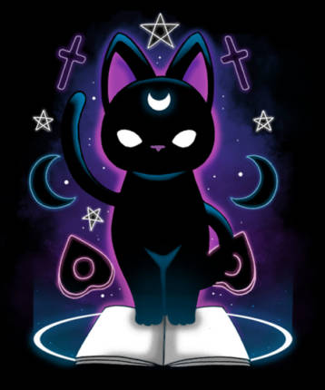 Gothic Neon Cat