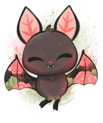 Ink Flower Bat