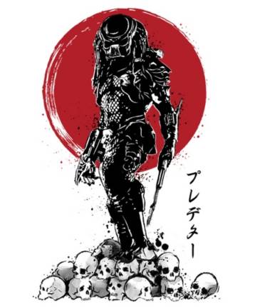Yautja Hunter sumi-e