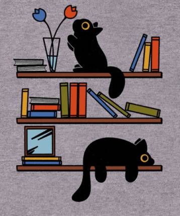 Bookshelf Kitties