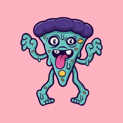 Zombie Pizza Cartoon