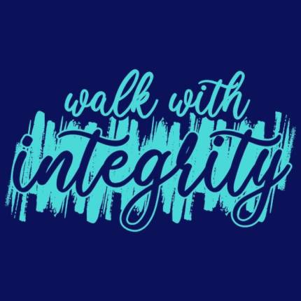 Walk With Integrity (Blue) – Motivational Quotes