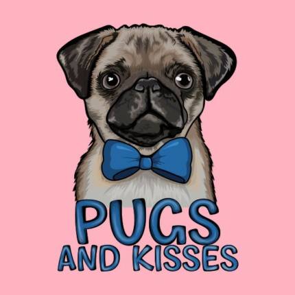Pugs and Kisses – Cute Pug Dog