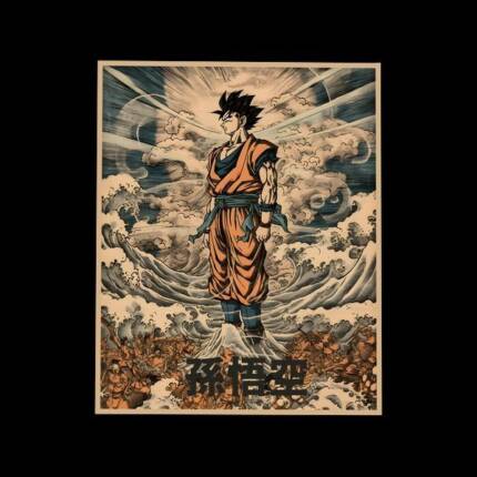 ukiyo-e Goku dragon ball