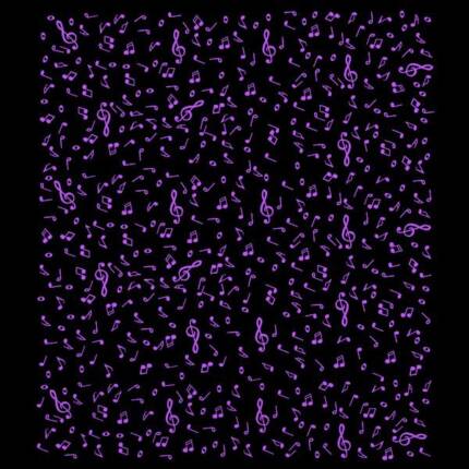 Purple Music Notes Pattern