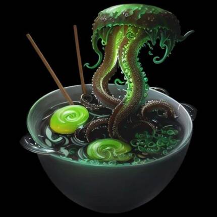 Alien Noodle Soup, Prepared with Fresh Alien