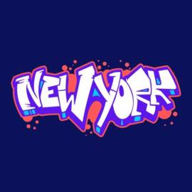 New York horizontal graffiti