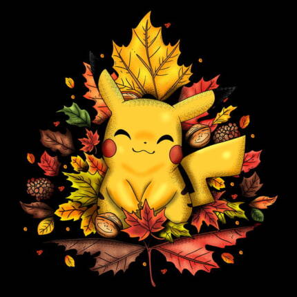 Pikachu Autumn Leaf