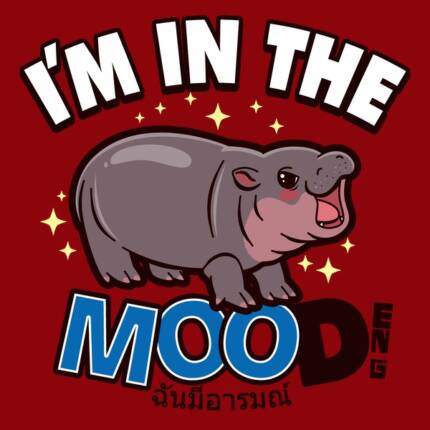 Funny Viral Pygmy Hippo Moo Deng Kawaii Meme