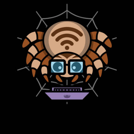 Cute Kawaii Web Designer Spider Cartoon B