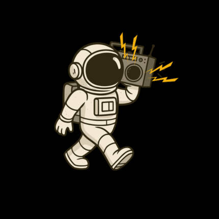 Astronaut with stereo